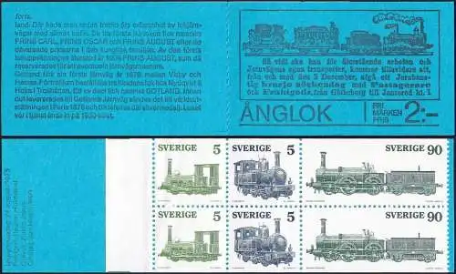 SCHWEDEN 1975 Mi-Nr. MH 52 Markenheft/booklet ** MNH