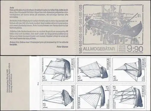 SCHWEDEN 1981 Mi-Nr. MH 83 Markenheft/booklet ** MNH Formnummer 1