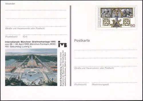 DEUTSCHLAND 1995 Mi-Nr. PSO 37 Postkarte Int. Münchener Briefmarkentage ungebraucht