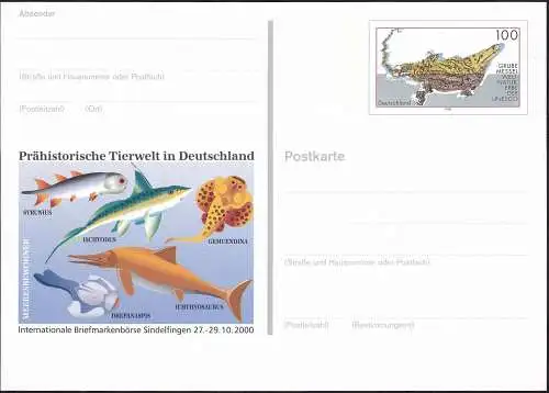 DEUTSCHLAND 2000 Mi-Nr. PSO 73 Postkarte Int. Briefmarkenbörse Sindelfingen ungebraucht