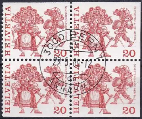 SCHWEIZ 1982 Mi-Nr. 1102 DE Viererblock o used