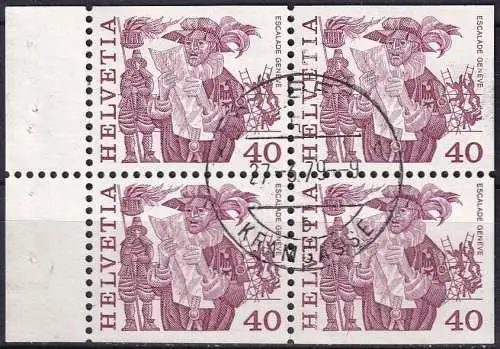 SCHWEIZ 1982 Mi-Nr. 1104 DE Viererblock o used