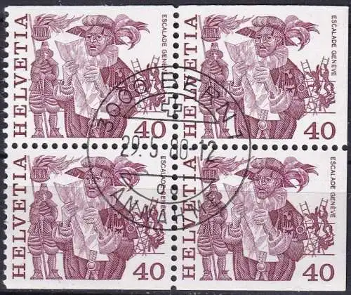 SCHWEIZ 1982 Mi-Nr. 1104 DE Viererblock o used