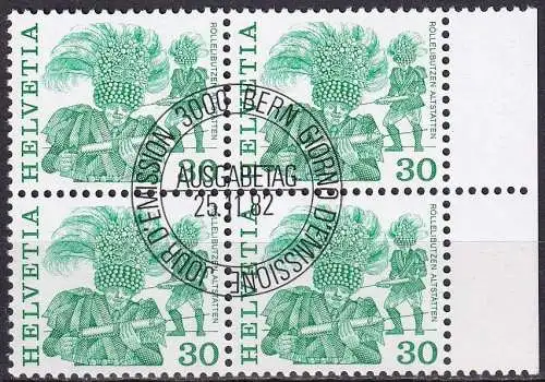 SCHWEIZ 1982 Mi-Nr. 1241 Viererblock o used