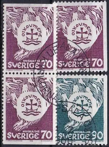 SCHWEDEN 1968 Mi-Nr. 612/13 CDD o used - aus Abo