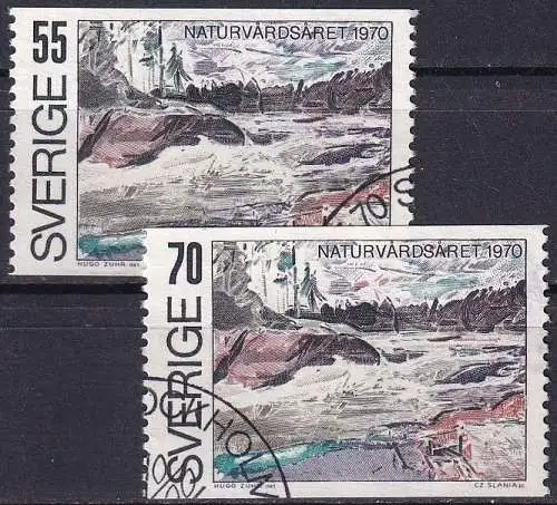 SCHWEDEN 1970 Mi-Nr. 674/75 o used - aus Abo