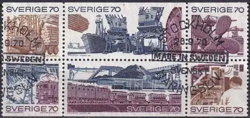 SCHWEDEN 1970 Mi-Nr. 683/88 o used - aus Abo