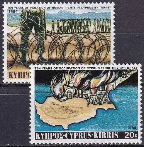 ZYPERN 1984 Mi-Nr. 617/18 ** MNH