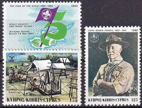 ZYPERN 1982 Mi-Nr. 572/74 ** MNH