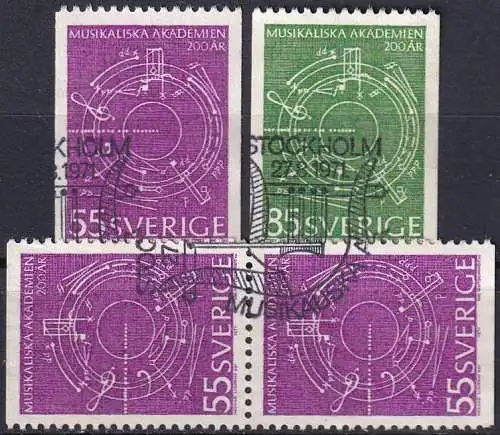 SCHWEDEN 1971 Mi-Nr. 713/14 CDD o used - aus Abo