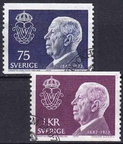 SCHWEDEN 1973 Mi-Nr. 826/27 o used - aus Abo