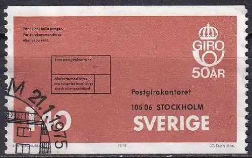 SCHWEDEN 1975 Mi-Nr. 891 o used - aus Abo