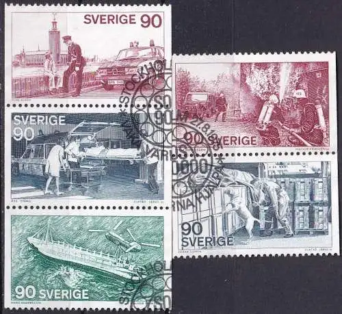 SCHWEDEN 1975 Mi-Nr. 913/17 o used - aus Abo