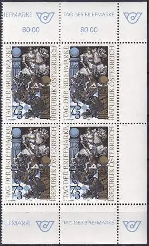 ÖSTERREICH 1993 Mi-Nr. 2097 Eckrand-Viererblock ** MNH