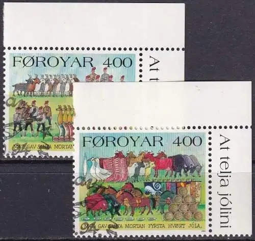 FÄRÖER 1994 Mi-Nr. 270/71 Eckrand o used - aus Abo