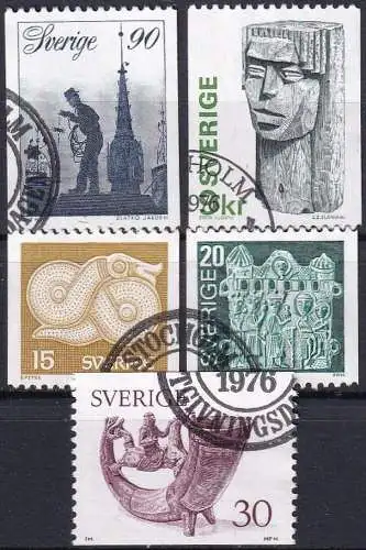 SCHWEDEN 1976 Mi-Nr. 954/58 o used - aus Abo