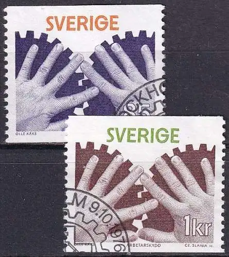 SCHWEDEN 1976 Mi-Nr. 964/65 o used - aus Abo