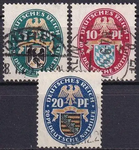 DEUTSCHES REICH 1925 Mi-Nr. 375/77 o used