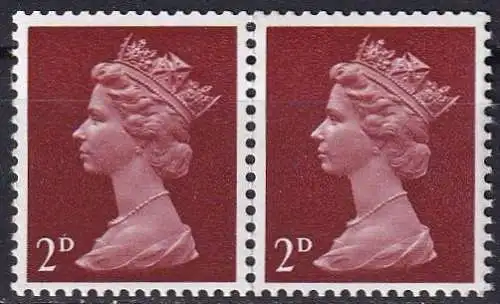 GROSSBRITANNIEN 1969 Mi-Nr. 454 waagerechtes Paar ** MNH