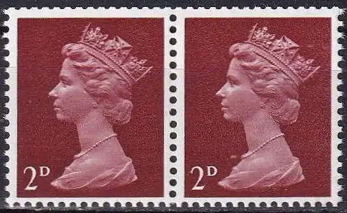 GROSSBRITANNIEN 1969 Mi-Nr. 454 waagerechtes Paar ** MNH