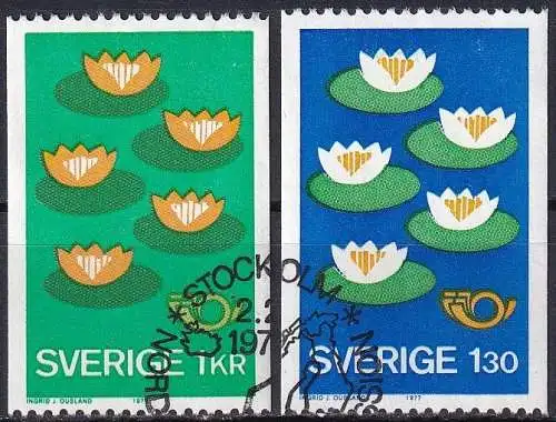 SCHWEDEN 1977 Mi-Nr. 972/73 o used - aus Abo