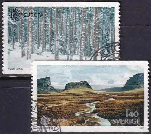 SCHWEDEN 1977 Mi-Nr. 989/90 o used - aus Abo