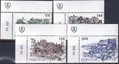 FÄRÖER 1981 Mi-Nr. 59/62 Eckrand o used - aus Abo