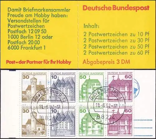 DEUTSCHLAND 1980 Mi-Nr. MH 23 d Markenheft/booklet o used