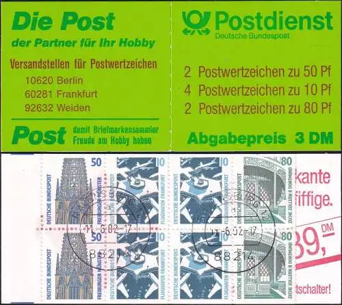 DEUTSCHLAND 1993 Mi-Nr. MH 29 a Markenheft/booklet o used