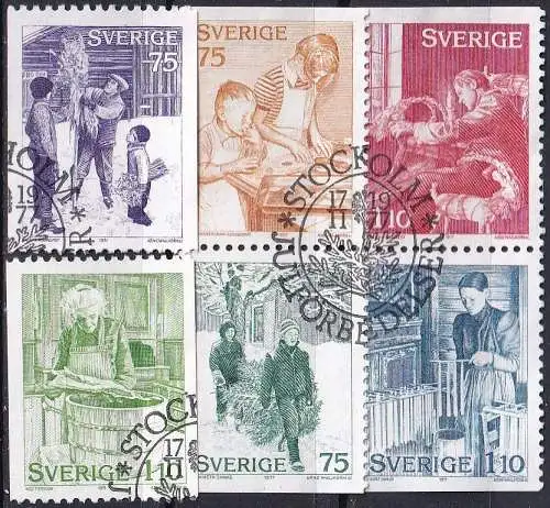 SCHWEDEN 1977 Mi-Nr. 991/93 o used - aus Abo