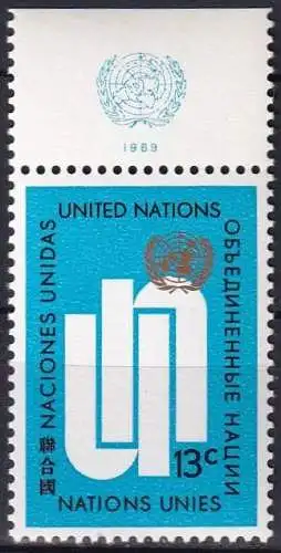 UNO NEW YORK 1969 Mi-Nr. 212 TAB ** MNH