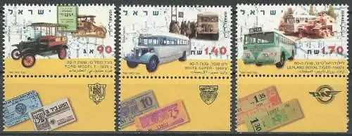 ISRAEL 1994 Mi-Nr. 1318/20 yI jede Marke mit 2 Phosphorstreifen ** MNH