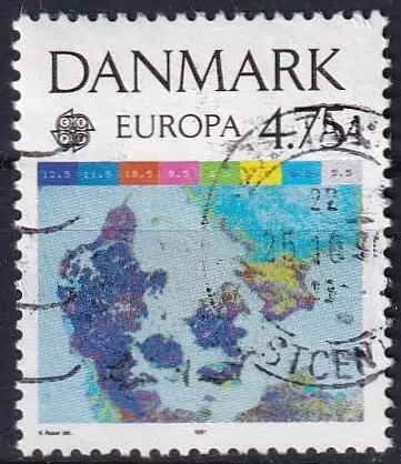 DÄNEMARK 1991 Mi-Nr. 1001 o used