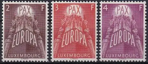 LUXEMBURG 1957 Mi-Nr. 572/74 ** MNH - CEPT