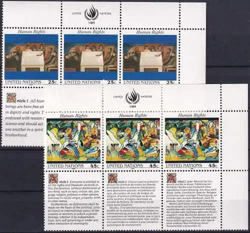 UNO NEW YORK 1989 Mi-Nr. 595/96 ** MNH