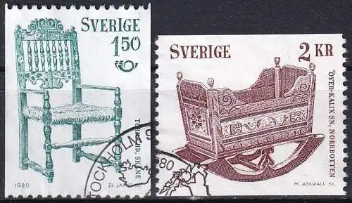 SCHWEDEN 1980 Mi-Nr. 1115/16 o used - aus Abo