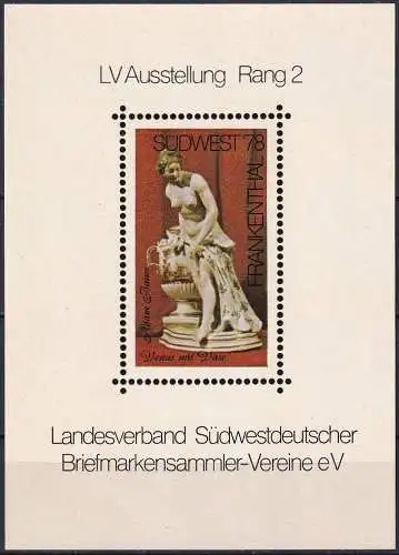 Venus mit Vase -  Nachdruck Vignette Südwestdeutscher Briefmarkensammler-Vereine e.V.