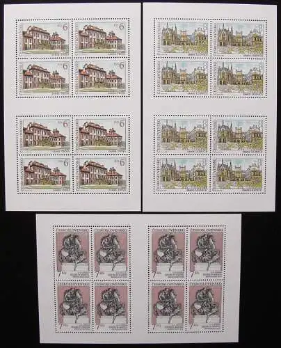 TSCHECHOSLOWAKEI 1992 Mi-Nr. 3126/28 Kleinbogen ** MNH