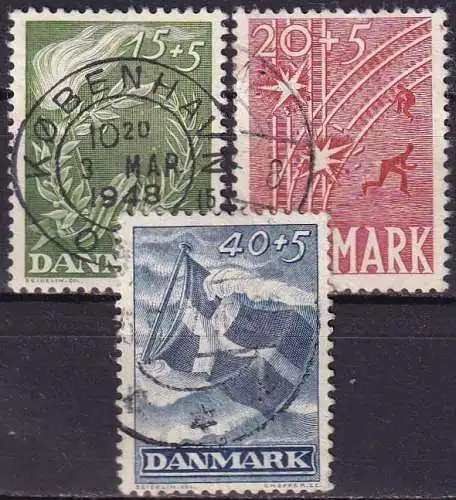 DÄNEMARK 1947 Mi-Nr. 295/97 o used