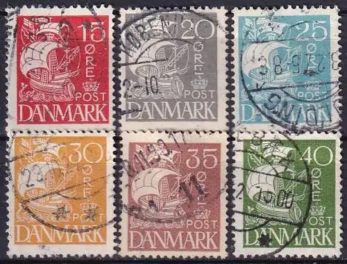 DÄNEMARK 1927 Mi-Nr. 168/73 o used