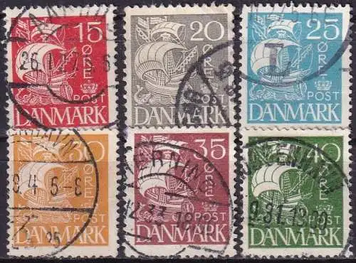 DÄNEMARK 1927 Mi-Nr. 168/73 o used