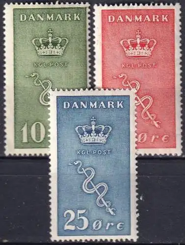 DÄNEMARK 1929 Mi-Nr. 177/79 ** MNH