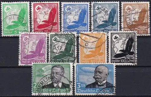 DEUTSCHES REICH 1934 Mi-Nr. 529/39 o used