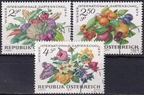 ÖSTERREICH 1974 Mi-Nr. 1444/46 o used - aus Abo