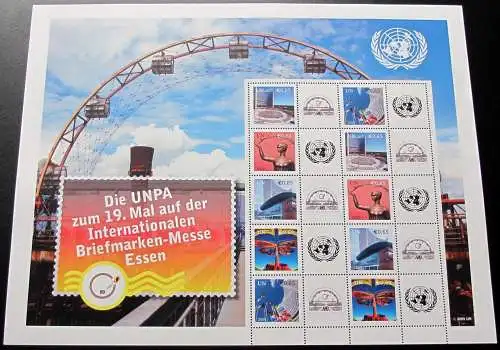 UNO WIEN 2009 Mi-Nr. 592/96 Kleinbogen Grussmarken S27 ** MNH