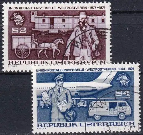 ÖSTERREICH 1974 Mi-Nr. 1466/67 o used - aus Abo