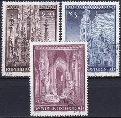 ÖSTERREICH 1976 Mi-Nr. 1544/46 o used - aus Abo