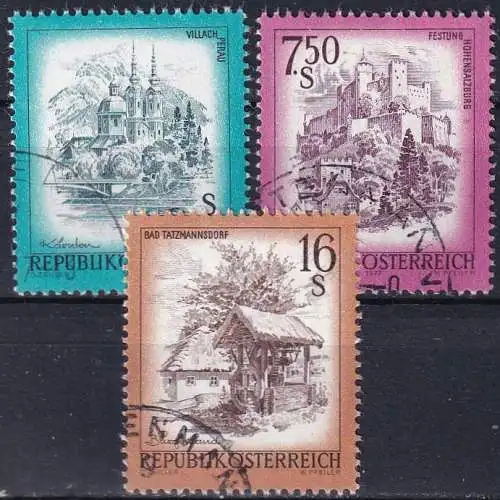 ÖSTERREICH 1977 Mi-Nr. 1549/51 o used - aus Abo