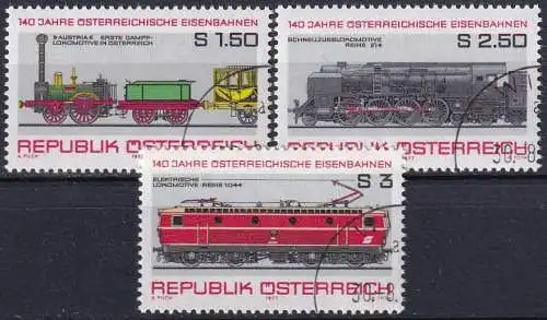 ÖSTERREICH 1977 Mi-Nr. 1559/61 o used - aus Abo