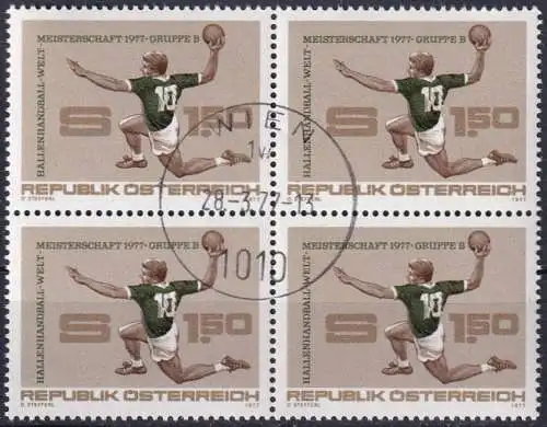 ÖSTERREICH 1977 Mi-Nr. 1542 Viererblock o used - aus Abo